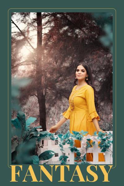 Fantasy By Heritage Fancy Ghera Style Handwork Attractive Kurtis